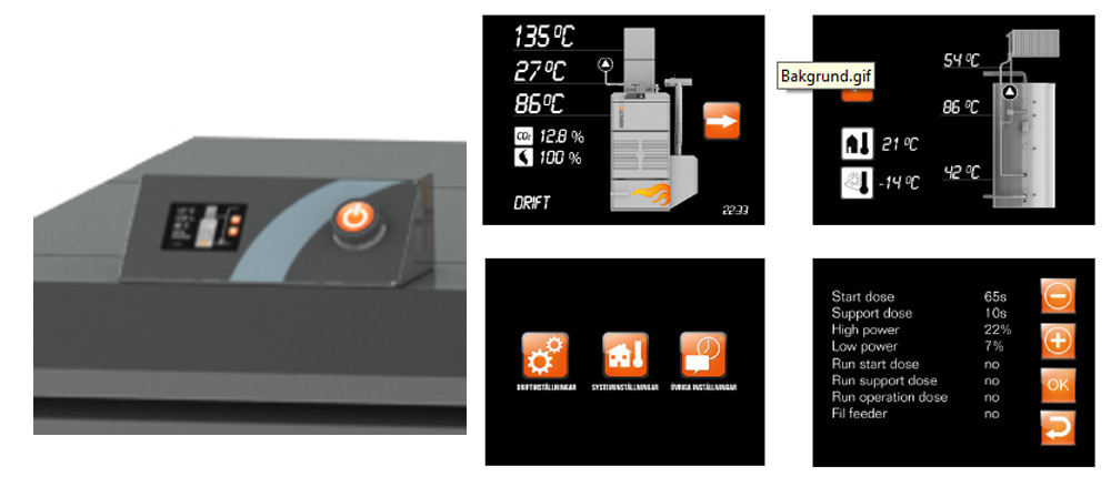 Boiler touch screen controller