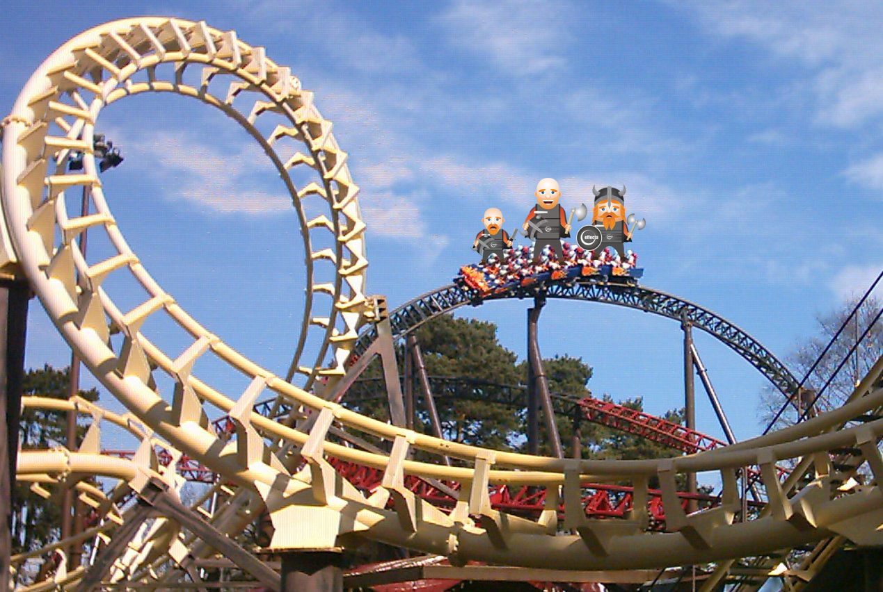 Vikings on a ride in Alton Towers
